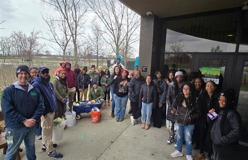  Students posing at Belle Isle